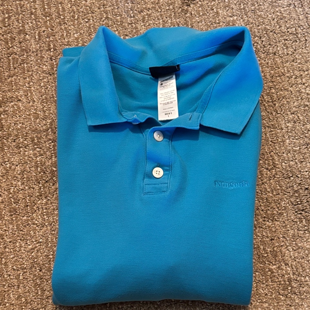 Patagonia Ocean Blue Polo Shirt - Picture 6 of 6